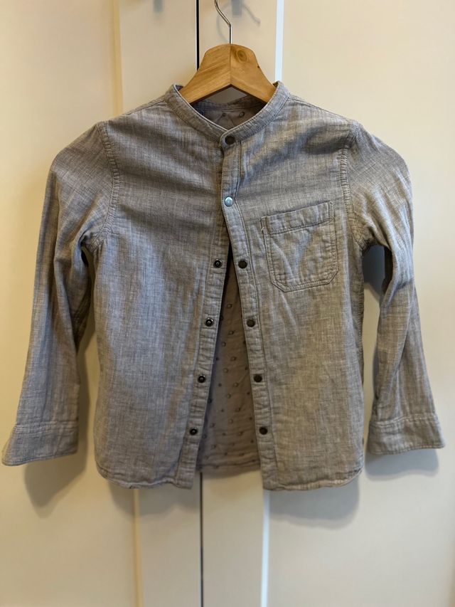 Camisa niño gris reversible 7 años