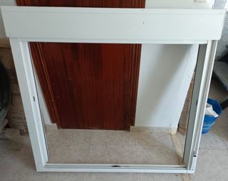 Ventana aluminio corredera blanca