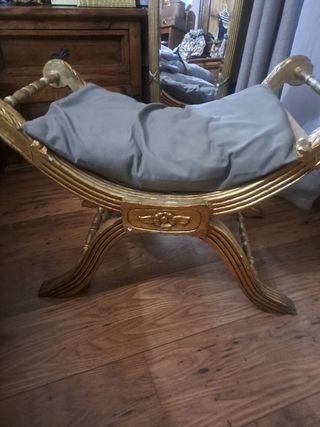 Sillón dorado madera estilo Luis XV