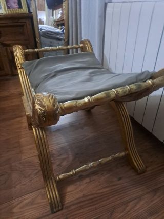 Sillón dorado madera estilo Luis XV