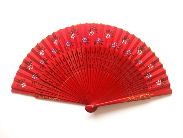 Abanico pintado a mano + funda. Aires de Verano