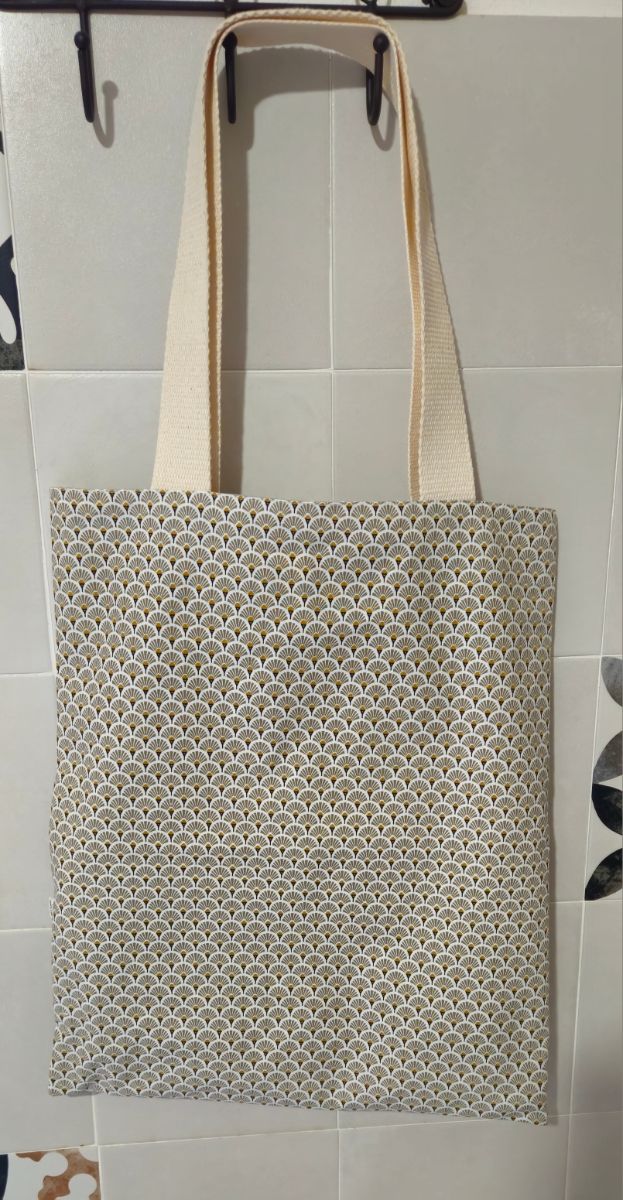 Shopper beige e oro
