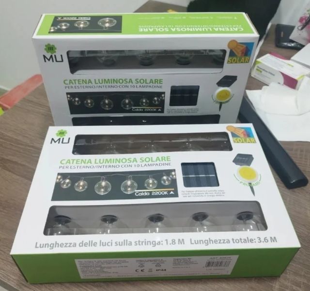 Cadena luces solares MU - 10 bombillas