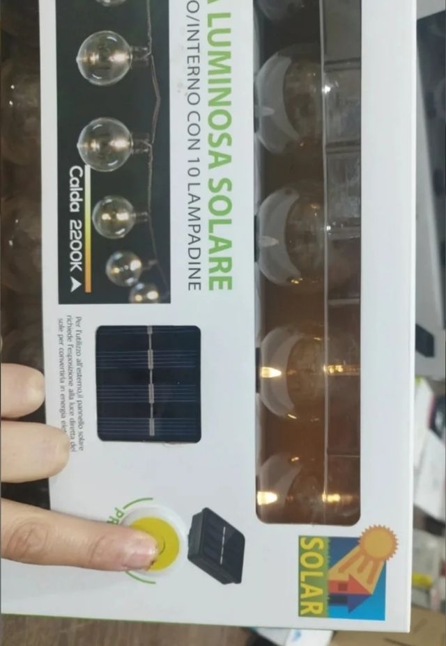 Cadena luces solares MU - 10 bombillas