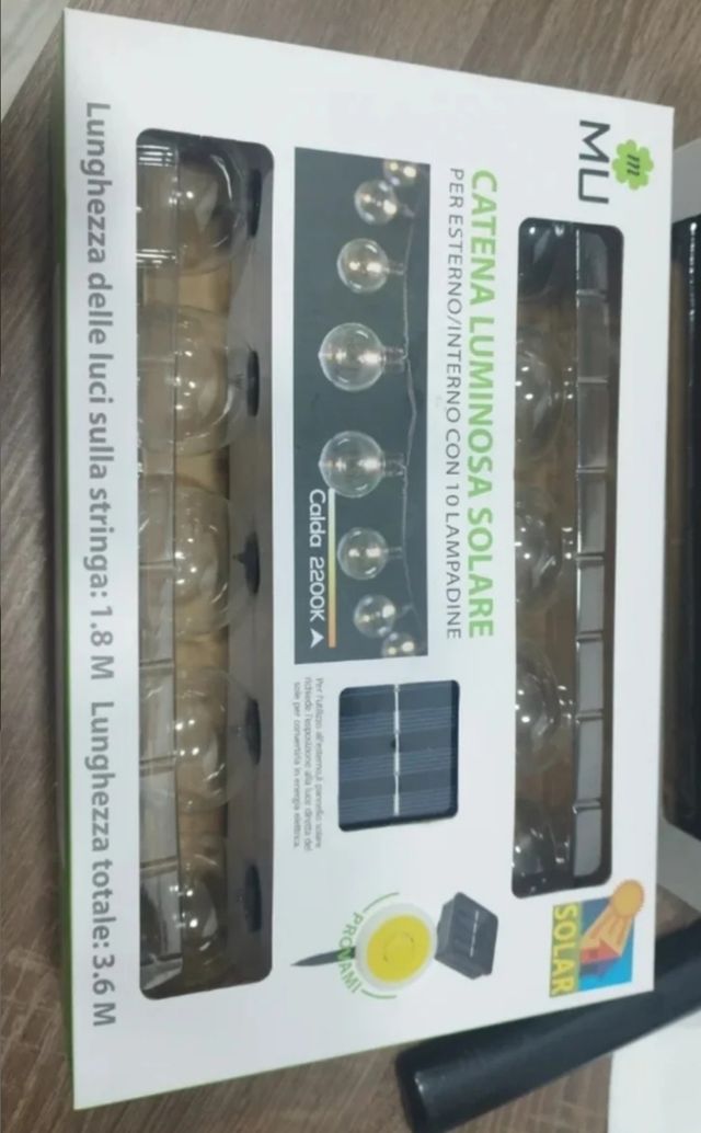 Cadena luces solares MU - 10 bombillas