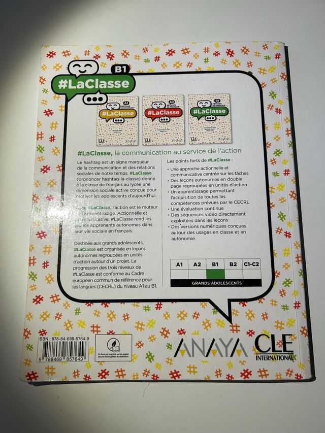 La classe niveau B1 élève - Anaya