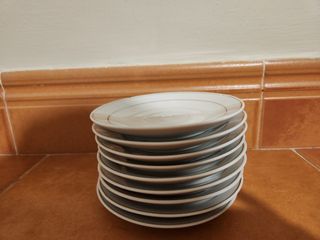 10 Tazas porcelana doradas