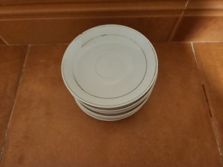10 Tazas porcelana doradas