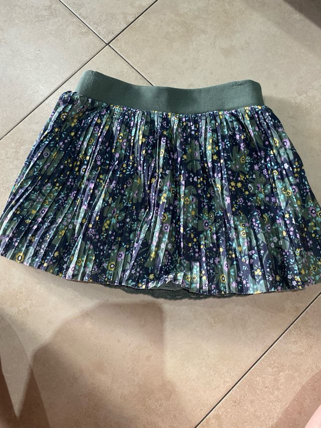 Falda plisada niña flores