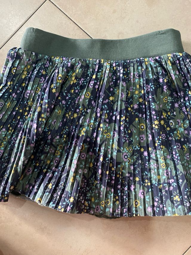 Falda plisada niña flores