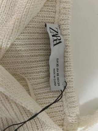 Top Zara blanco talla XS