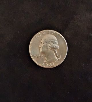 Precioso Quarter Dólar Plata George Washington.