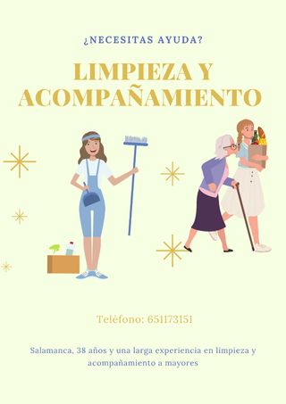 Limpieza y acompañamiento a mayores