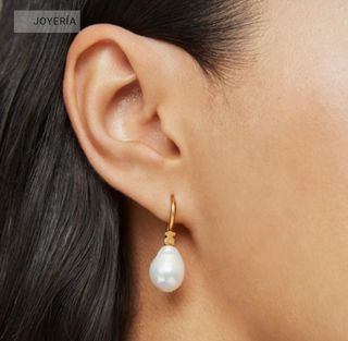 Pendientes TOUS perla gota oro