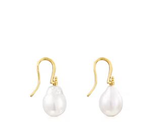 Pendientes TOUS perla gota oro