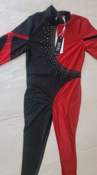 Mono gimnasia rítmica rojo-negro TALLA 146-152cm
