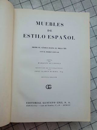 Muebles de Estilo Español.