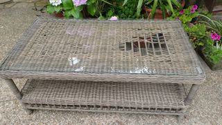 Mesa ratán jardín - Gris