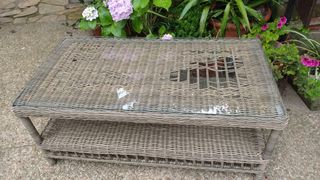 Mesa ratán jardín - Gris