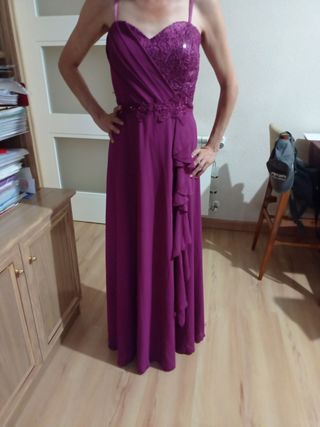 Vestido fiesta morado largo