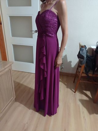 Vestido fiesta morado largo