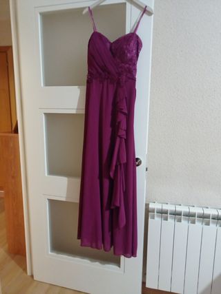 Vestido fiesta morado largo