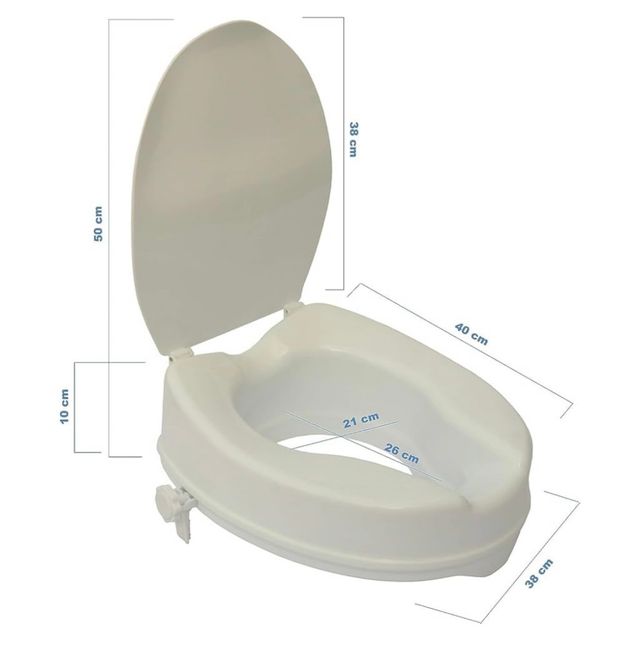 Elevador WC OrtoPrime 10cm c/Tapa