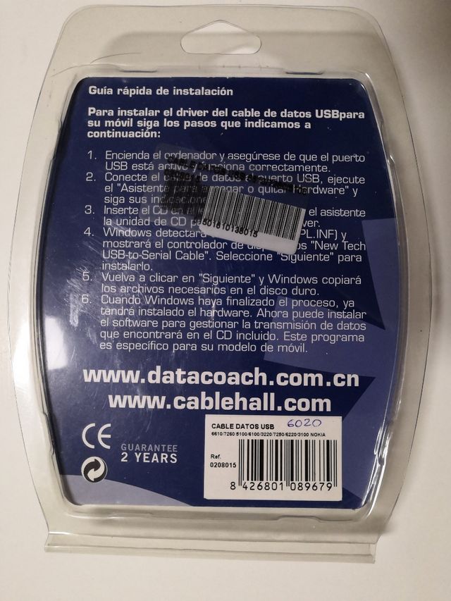 Cable datos CA-42 USB Nokia antiguos