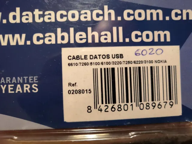 Cable datos CA-42 USB Nokia antiguos