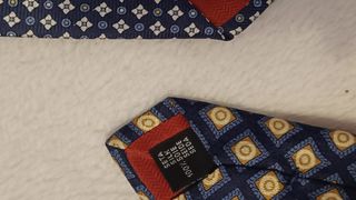 2 Corbatas S.T. Dupont - Azul y Beige