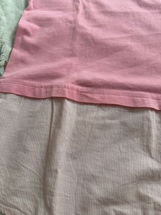 Camiseta rosa bicolor