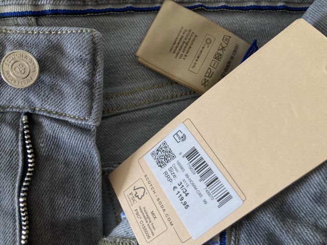 Scotch & Soda Skim. Pantalón vaquero gris. W31 L34