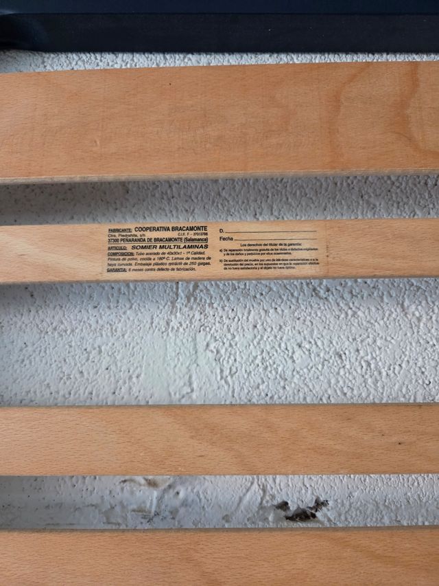 Somier 90x190 - Madera y metal