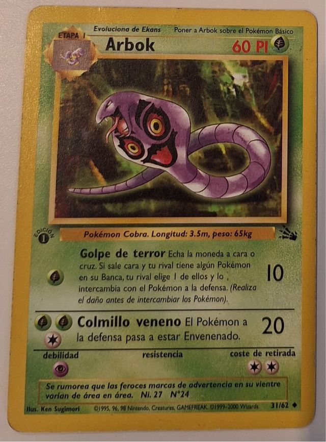 Arbok - Carta Pokémon 31/62