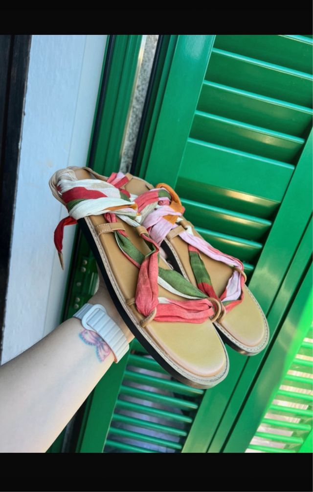 Sandalias planas Massimo Dutti multicolor