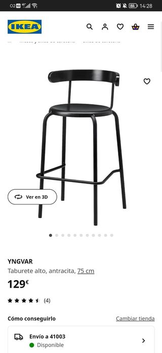 Sillas Altas Negras