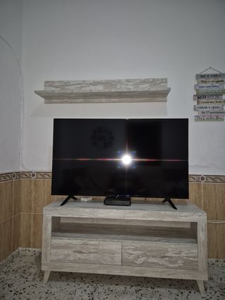 Mueble TV madera blanco roto