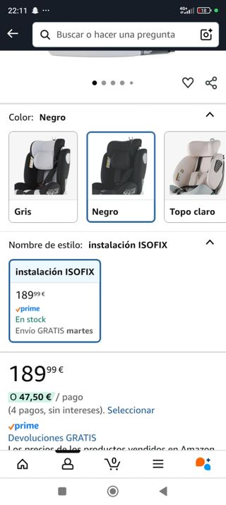 Silla coche giratoria Babyfit ISOFIX