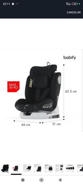 Silla coche giratoria Babyfit ISOFIX