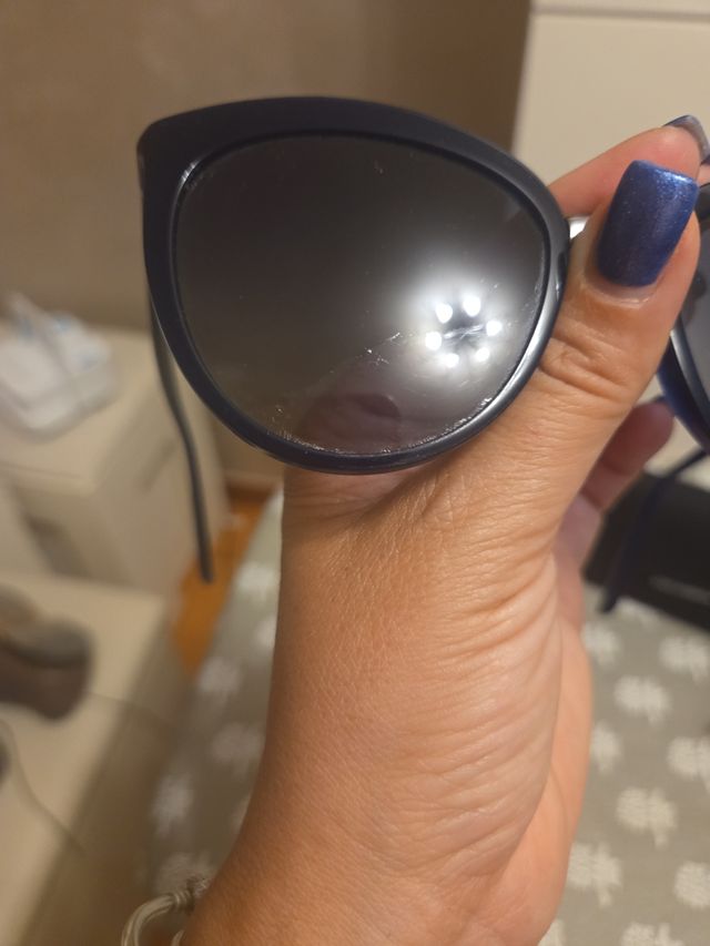 Occhiali Dolce&Gabbana blu lente sinistra rovinata