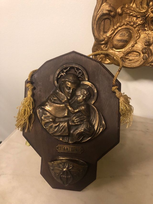 Benditera antigua madera metal Francia