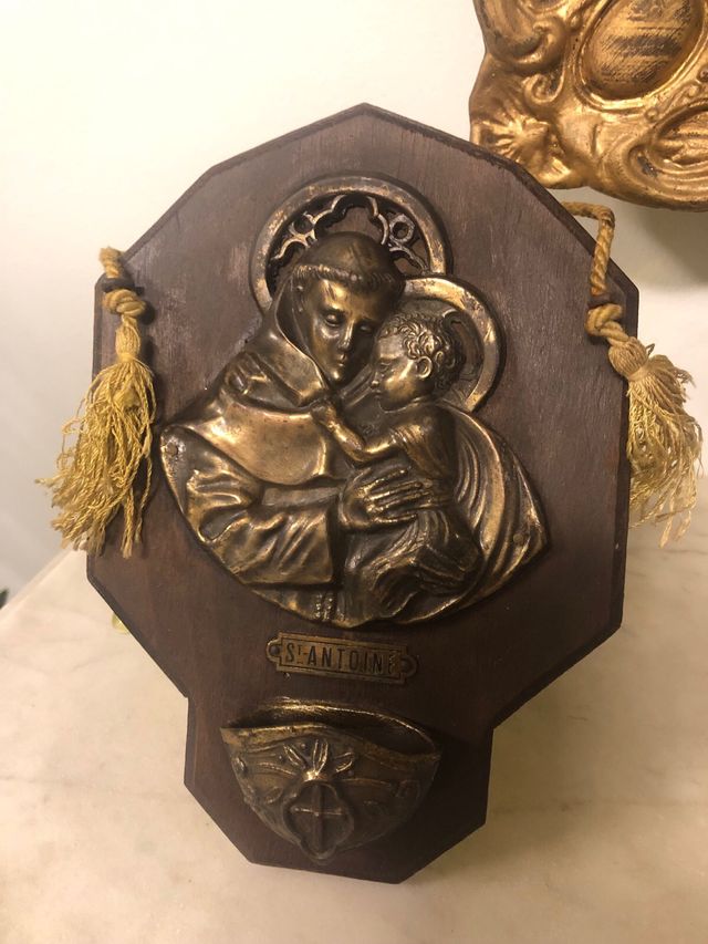 Benditera antigua madera metal Francia