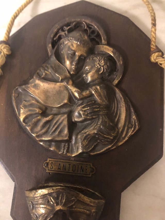 Benditera antigua madera metal Francia