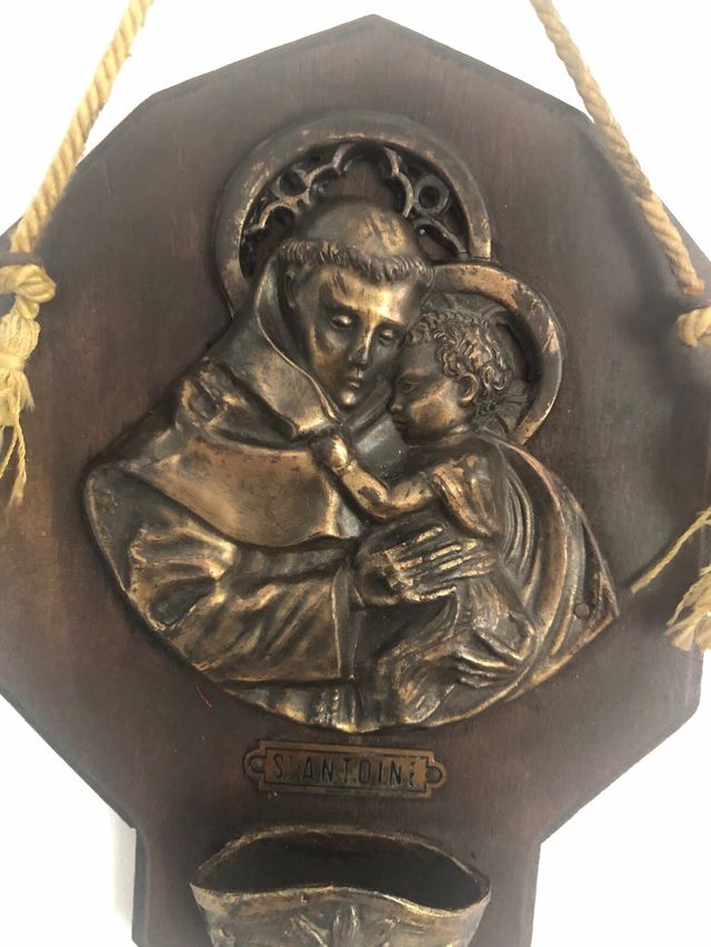 Benditera antigua madera metal Francia