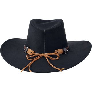 Sombrero Cowboy Negro Vaquero Western Adulto S/M