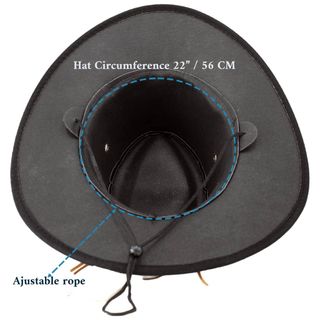 Sombrero Cowboy Negro Vaquero Western Adulto S/M