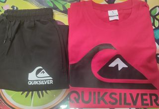 Conjunto Quiksilver - S, rojo y negro
