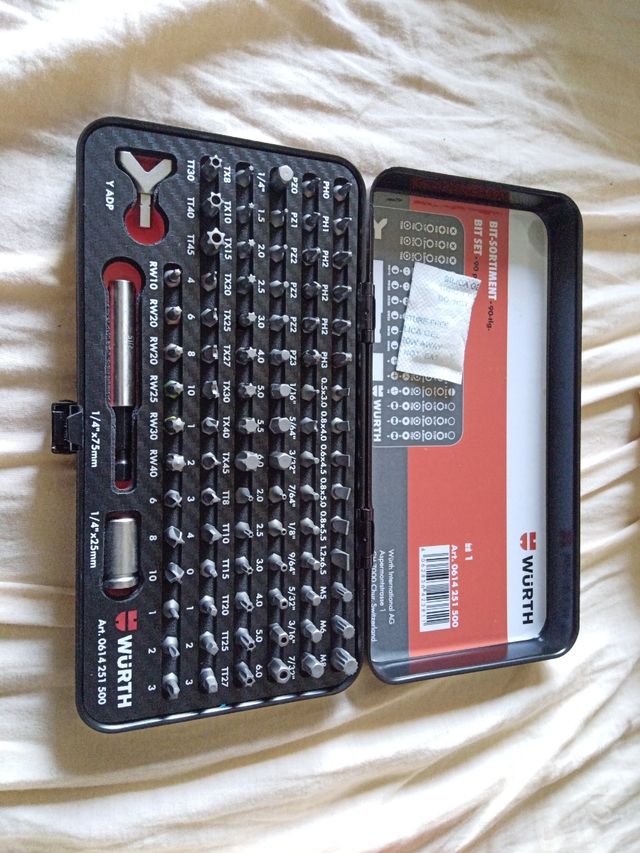 Set 90 punte inserti Wurth 1/4