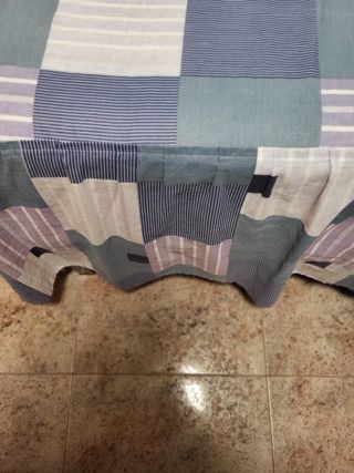 Colchas cama 90cm - Azul y blanco