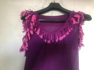 Vestido fiesta rosa y morado